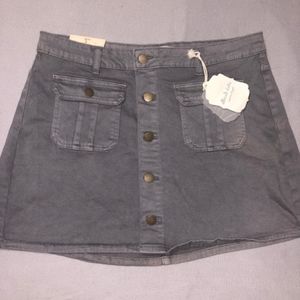 Grey button up skirt
